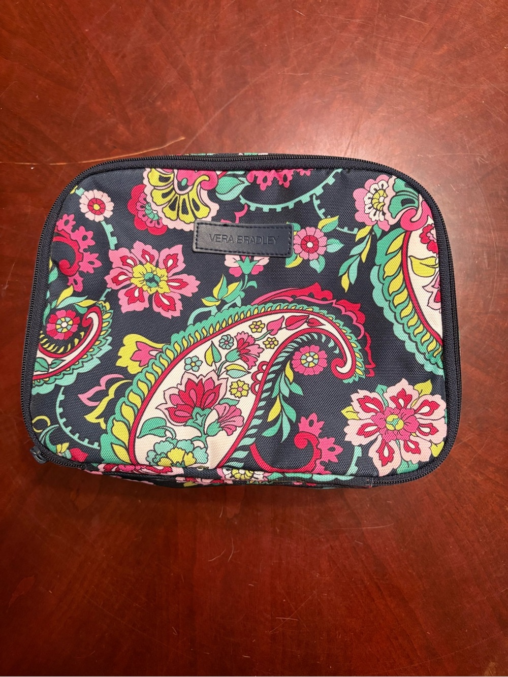 Vera Bradley Lunch Box Paisley Floral Insulated Lunch Bag Black Multicolor